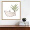 Neutral Bathroom Tub VI by Chris Paschke 16-in. W x 16-in. H. Canvas Wall Art Print Framed in Natural